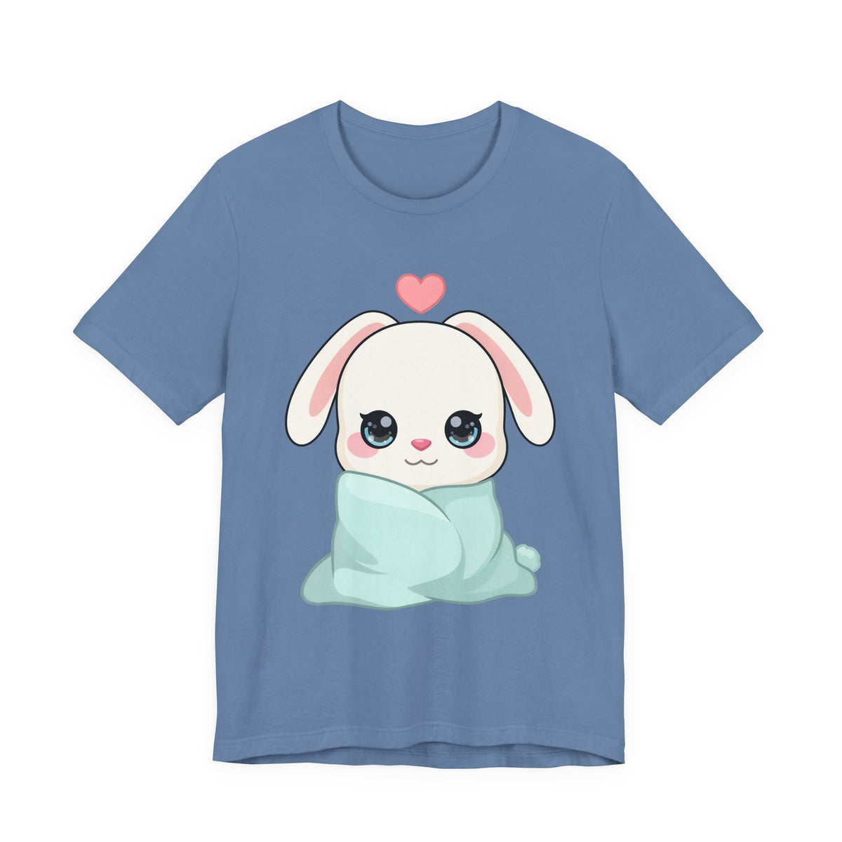Cozy Bunny T-Shirt, Kawaii Blanket Bunny Tee