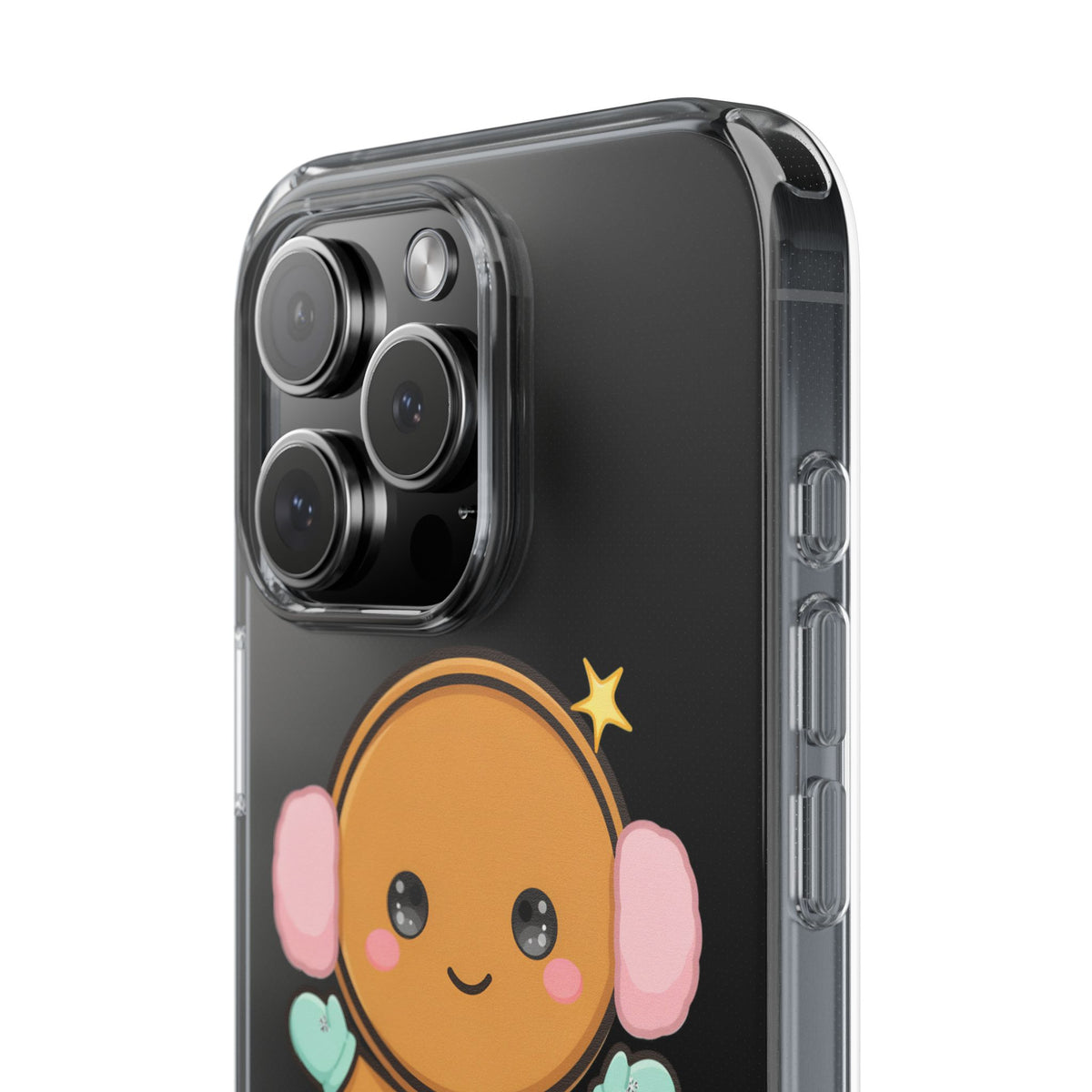 Kawaii Gingerbread Phone Case, Cute Winter Character