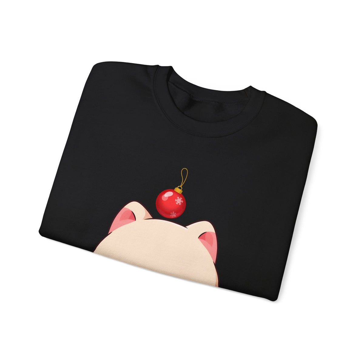 Kawaii Arctic Fox Christmas Sweatshirt, Cute Holiday Crewneck