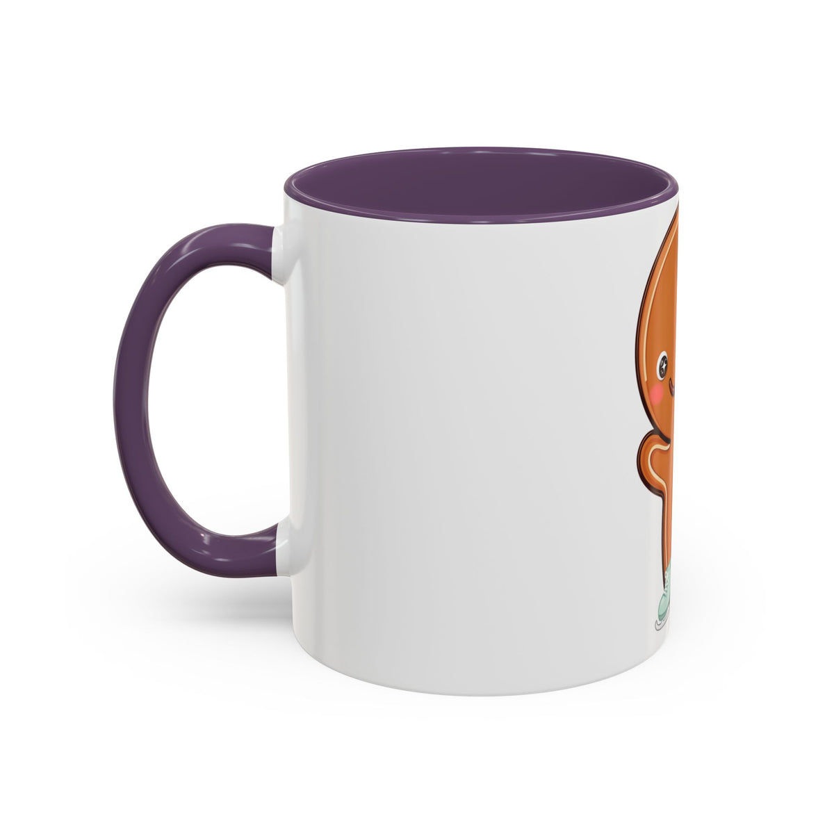 Gingerbread Man Ice Skating Accent Coffee Mug