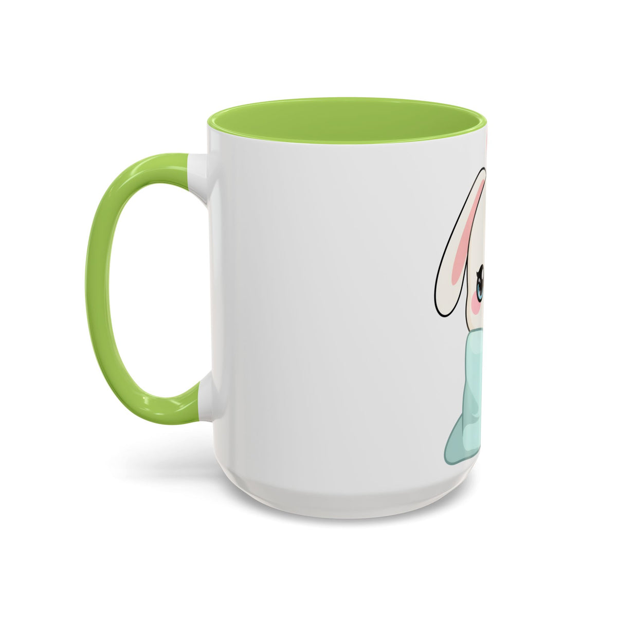 Kawaii Bunny Accent Coffee Mug for Cozy Moments