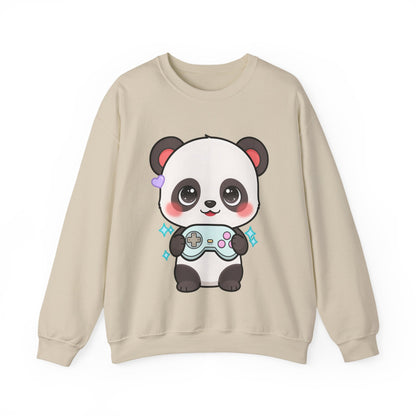 Cute Gamer Panda Sweatshirt for Cozy Gaming Nights