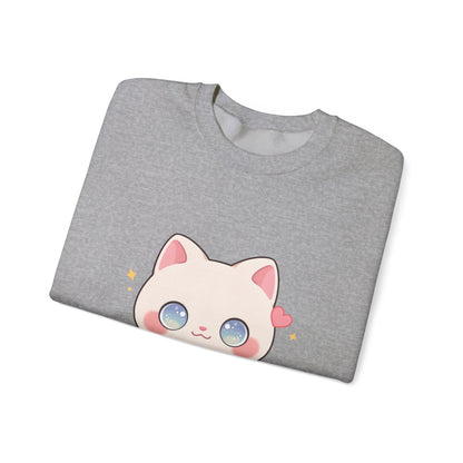 Kawaii Gamer Cat Sweatshirt for Cozy Gaming Nights