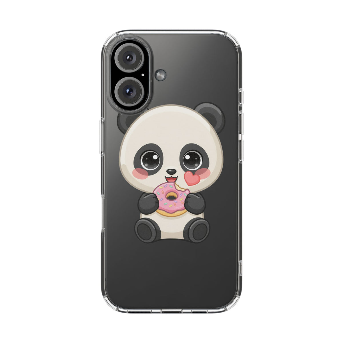 Kawaii Panda Phone Case with Donut