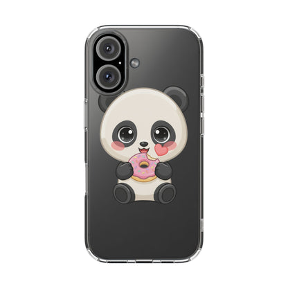 Kawaii Panda Phone Case with Donut