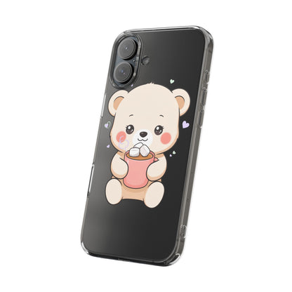 Kawaii Polar Bear Phone Case with Hot Cocoa