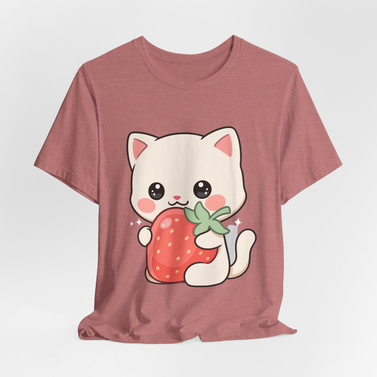 Kawaii Cat Strawberry T-Shirt, Cute Cat Lover Gift