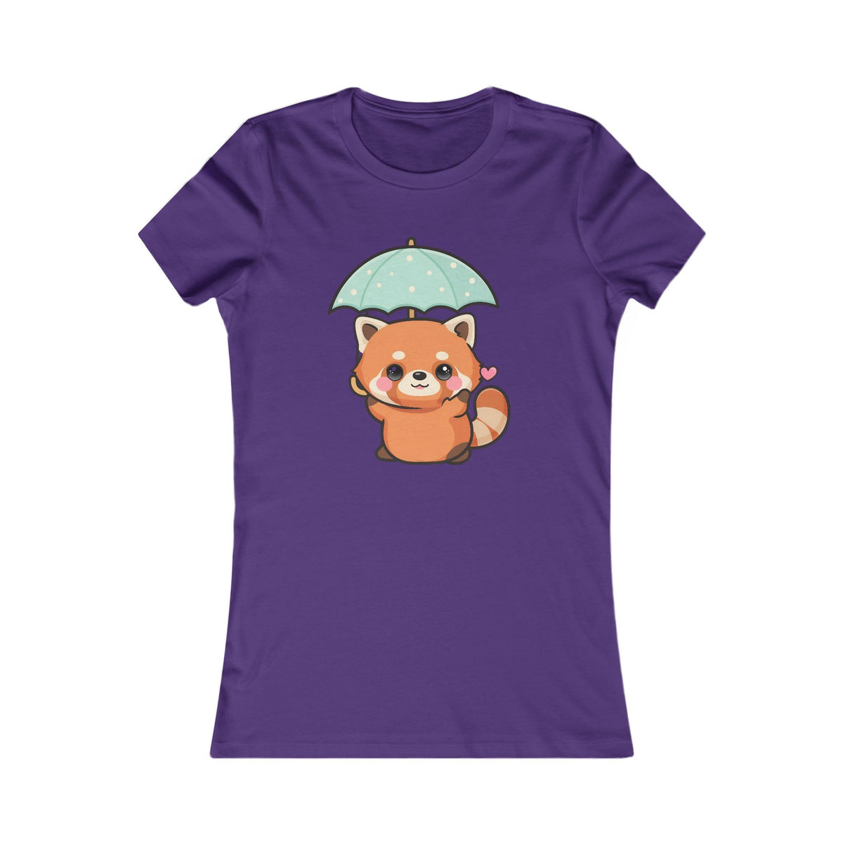 Kawaii Red Panda Women's Tee – Sweet Rainy Day Charm