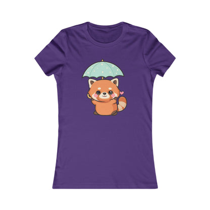 Kawaii Red Panda Women's Tee – Sweet Rainy Day Charm