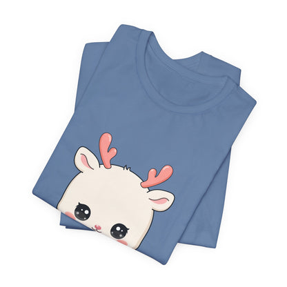 Kawaii Reindeer T-Shirt for Cozy Winter Days
