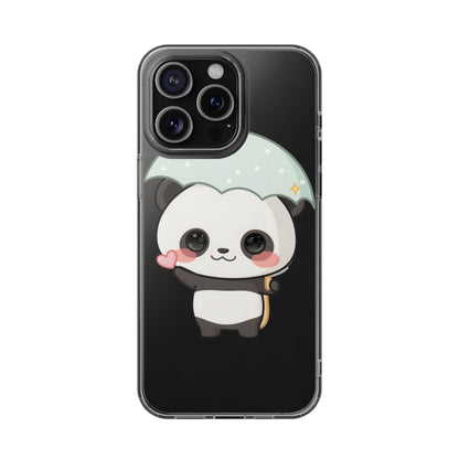 Kawaii Panda Clear Impact-Resistant Phone Case