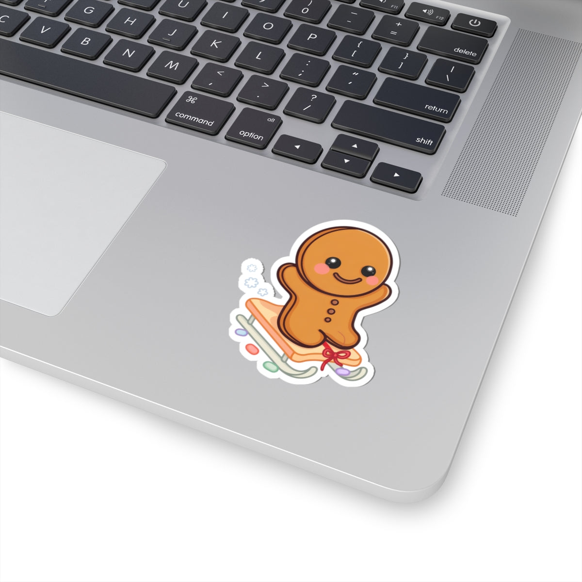 Gingerbread Man Kiss-Cut Sticker for Holiday Gifting