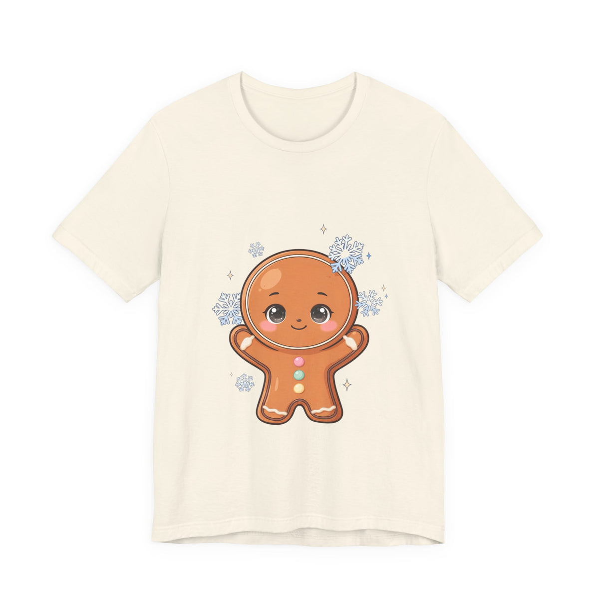 Kawaii Gingerbread Man T-Shirt for a Cozy Christmas Mood
