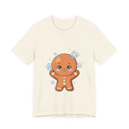 Kawaii Gingerbread Man T-Shirt for a Cozy Christmas Mood