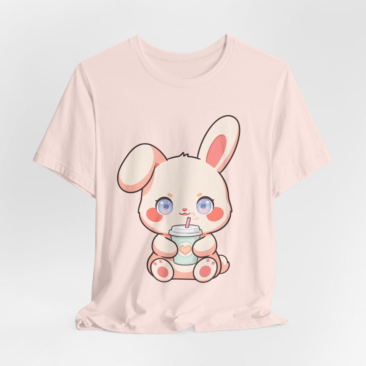 Kawaii Bunny Coffee T-Shirt: Cute Latte Lover Tee