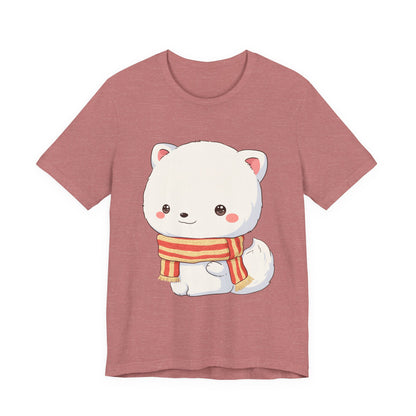 Kawaii Arctic Fox Christmas Tee for Cute Holiday Fans