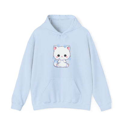 Kawaii Arctic Fox Hoodie, Cute Snowflake Fox Sweatshirt