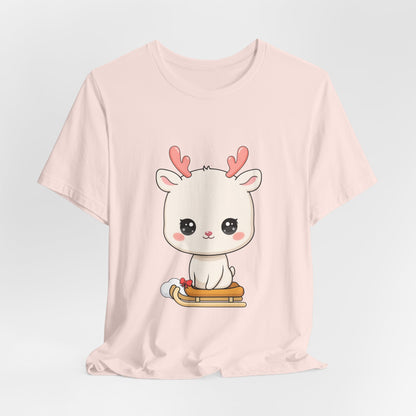 Kawaii Reindeer T-Shirt for Cozy Winter Days
