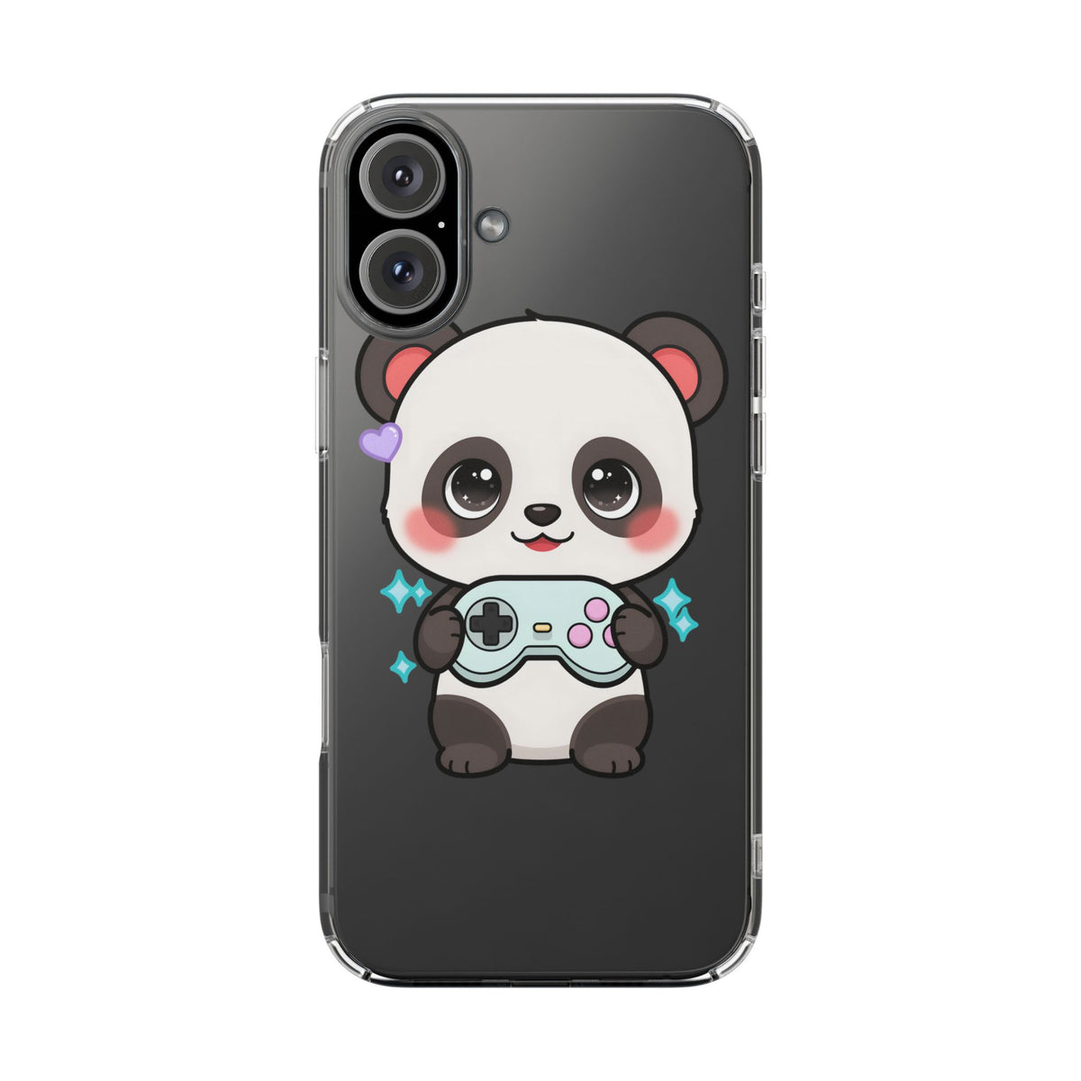 Gamer Panda Clear Impact-Resistant Phone Case