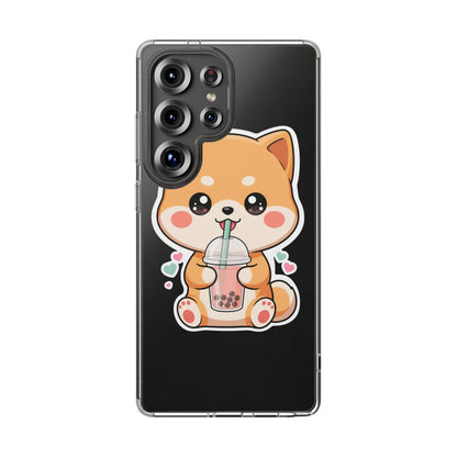 Kawaii Shiba Inu Phone Case for Bubble Tea Lovers