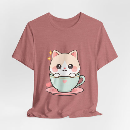 Kawaii Cat T-Shirt for Cute Cat and Chibi Art Fans