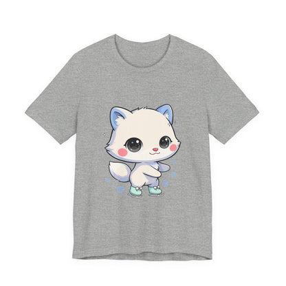 Kawaii Arctic Fox T-Shirt for Winter Gift Giving