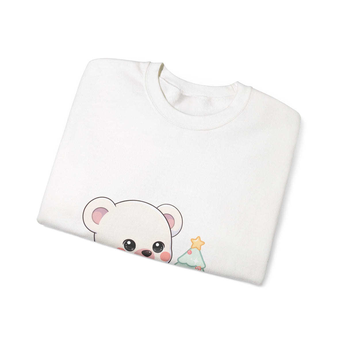 Kawaii Polar Bear Christmas Sweatshirt for Cozy Tree Trimming