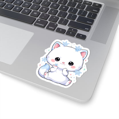 Arctic Fox Sticker, Cute Winter Gift for Fox Lovers