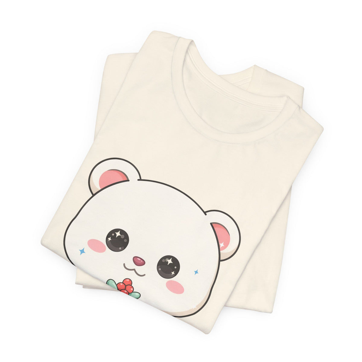 Kawaii Polar Bear Christmas T-Shirt for Cute Holiday Fans
