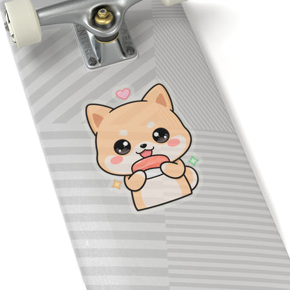 Kawaii Shiba Inu Sushi Sticker for Cute Decor