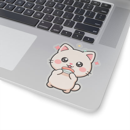 Kawaii Sushi Cat Sticker for Laptop and Journal