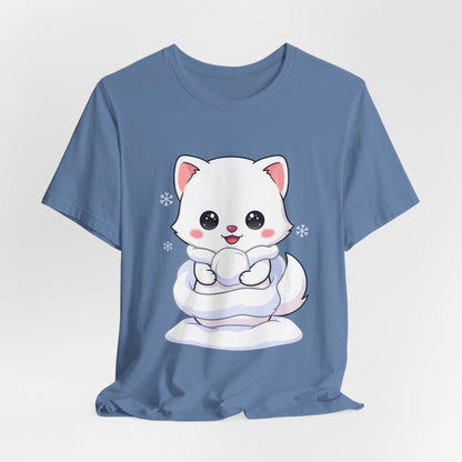 Kawaii Arctic Fox T-Shirt for Cute Winter Style