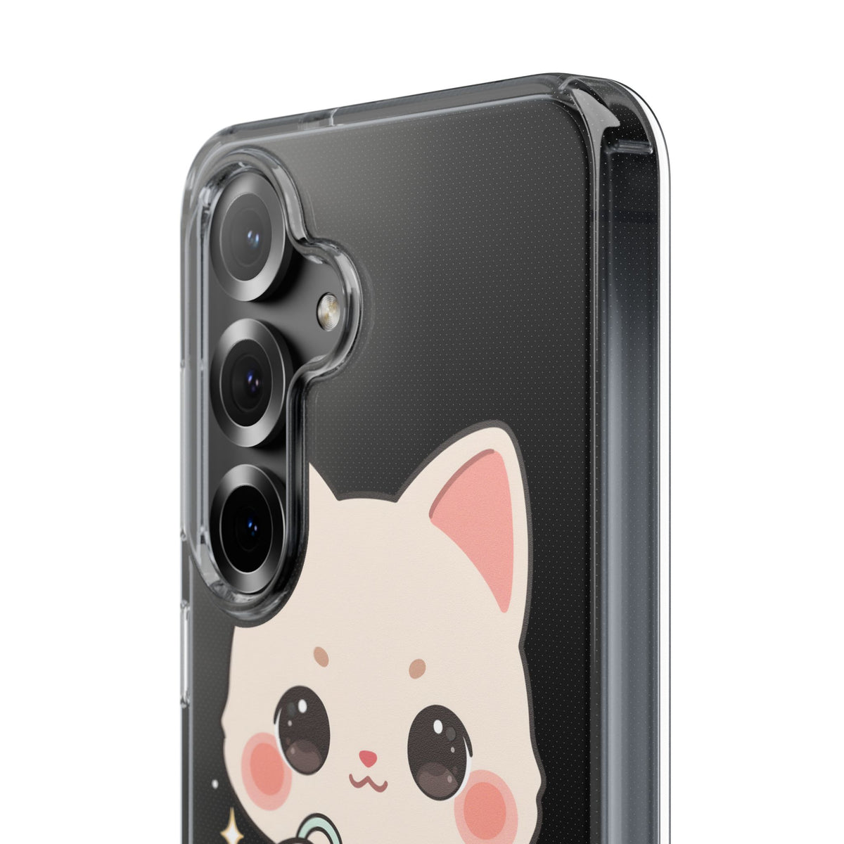 Kawaii Cat Phone Case, Cute Plant Lover Gift