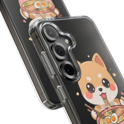 Kawaii Shiba Inu Ramen Clear Impact-Resistant Case