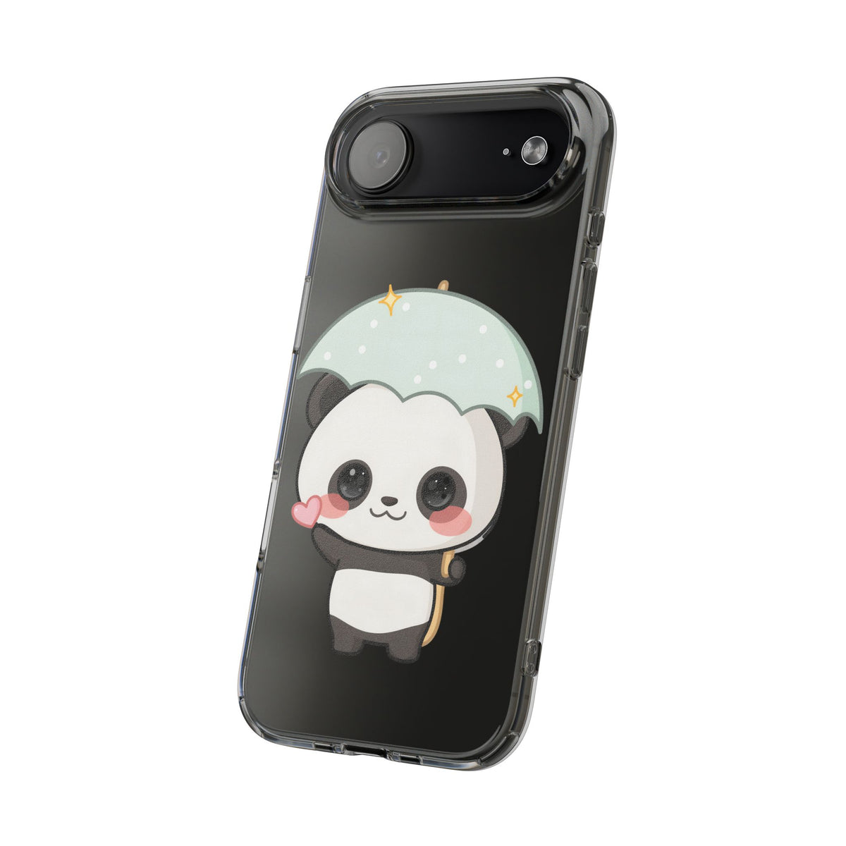 Kawaii Panda Clear Impact-Resistant Phone Case