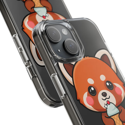 Kawaii Red Panda Phone Case with Ice Cream