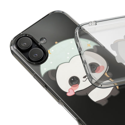 Kawaii Panda Clear Impact-Resistant Phone Case