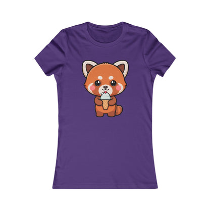 Kawaii Red Panda Ice Cream Women's Favorite Tee