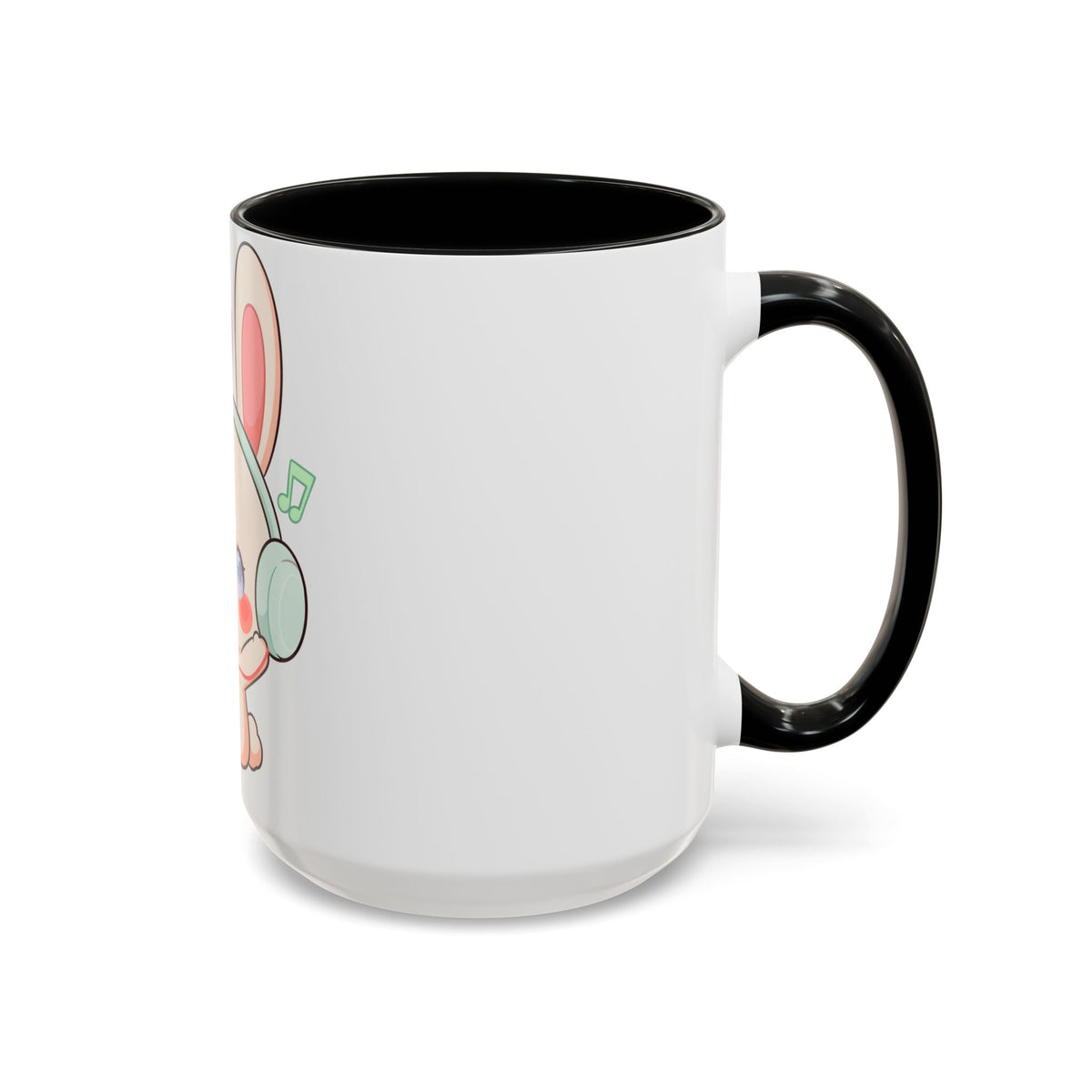 Kawaii Bunny Music Mug, Cute Accent Coffee Mug