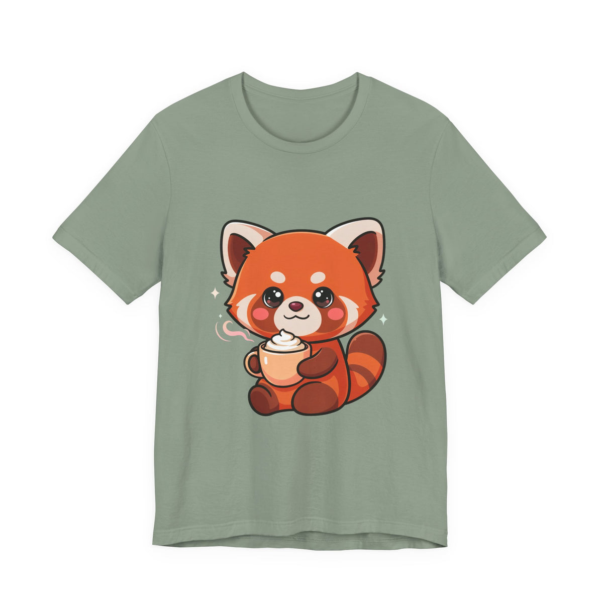 Kawaii Red Panda Coffee Tee for Cute Animal Lovers