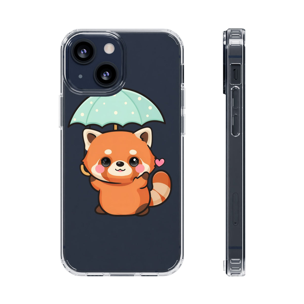 Kawaii Red Panda Clear Impact-Resistant Case
