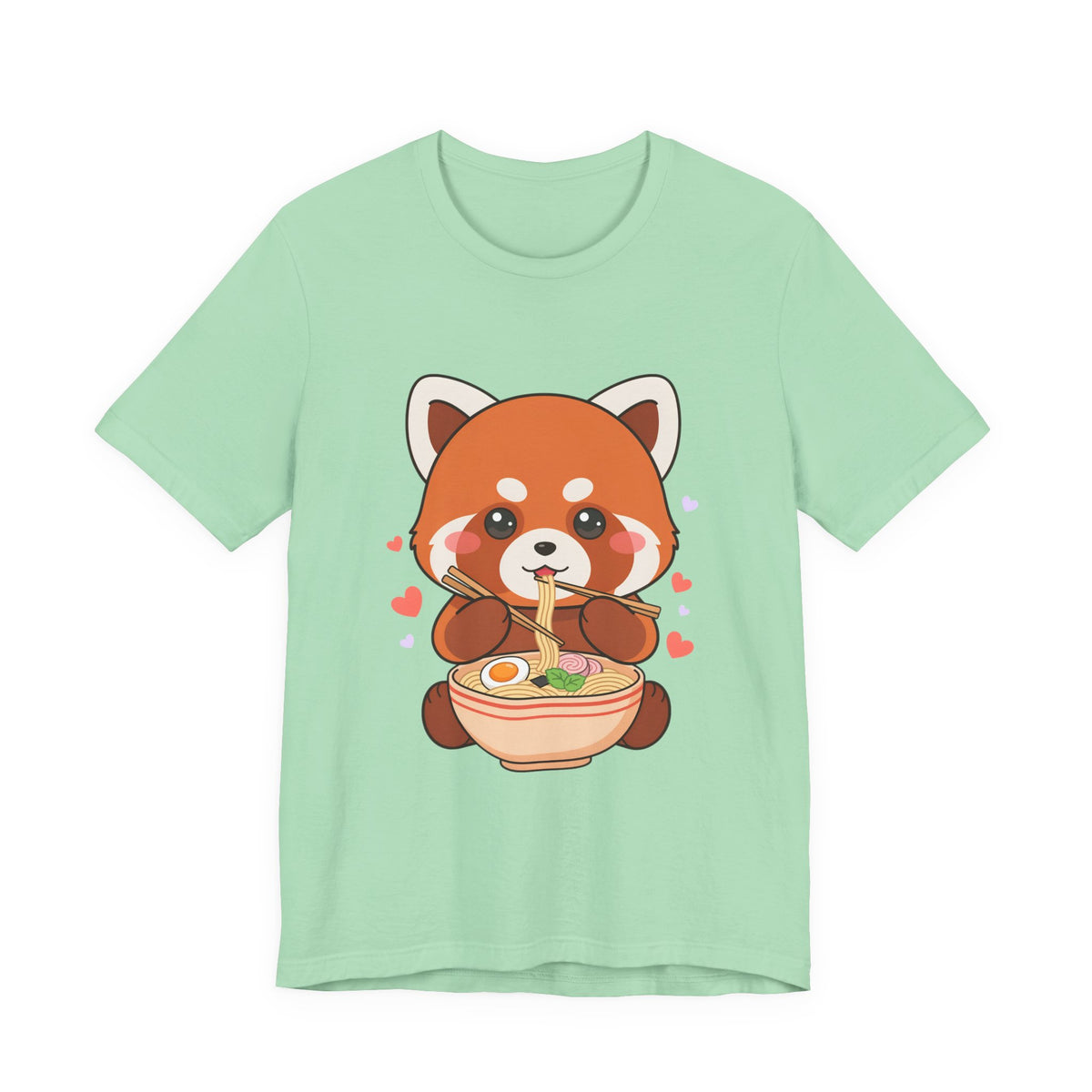 Kawaii Red Panda Ramen T-Shirt for Cozy Foodie Style