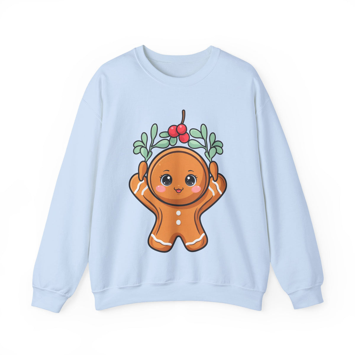 Kawaii Gingerbread Sweatshirt, Cute Christmas Crewneck