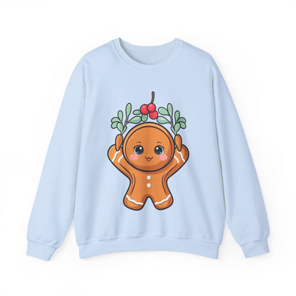 Kawaii Gingerbread Sweatshirt, Cute Christmas Crewneck