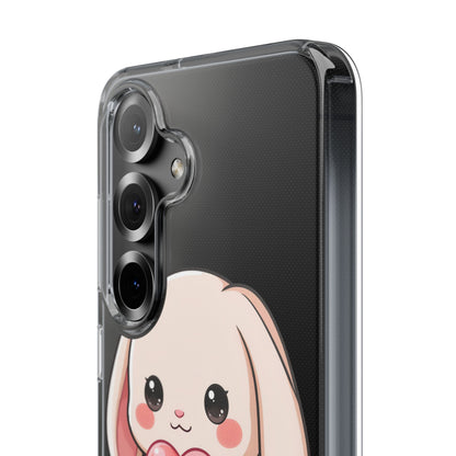Kawaii Bunny Clear Phone Case with Heart