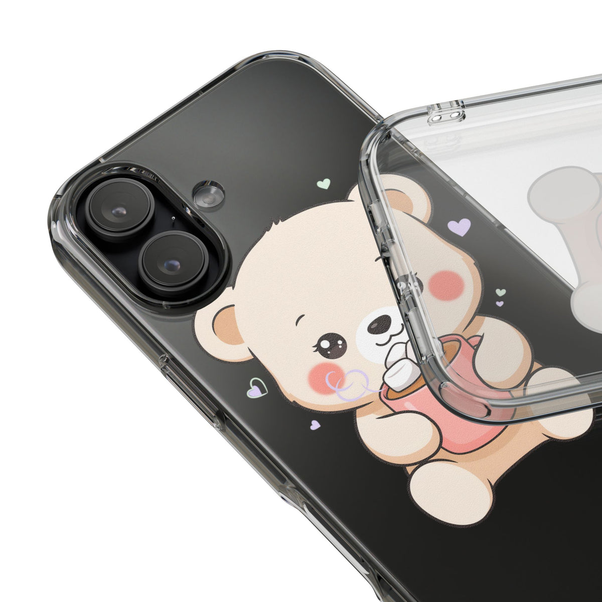 Kawaii Polar Bear Phone Case with Hot Cocoa