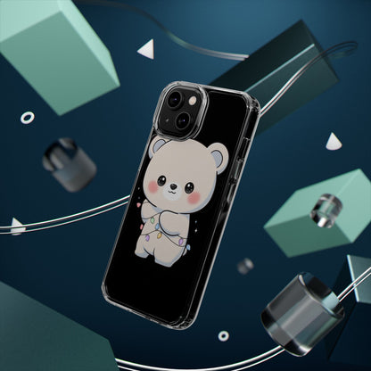 Kawaii Polar Bear Phone Case with Fairy Lights