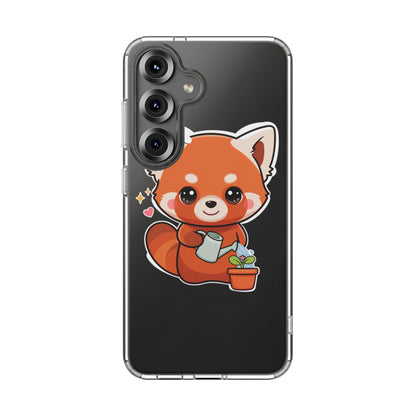 Red Panda Phone Case, Cute Plant Lover Gift