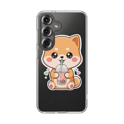 Kawaii Shiba Inu Phone Case for Bubble Tea Lovers