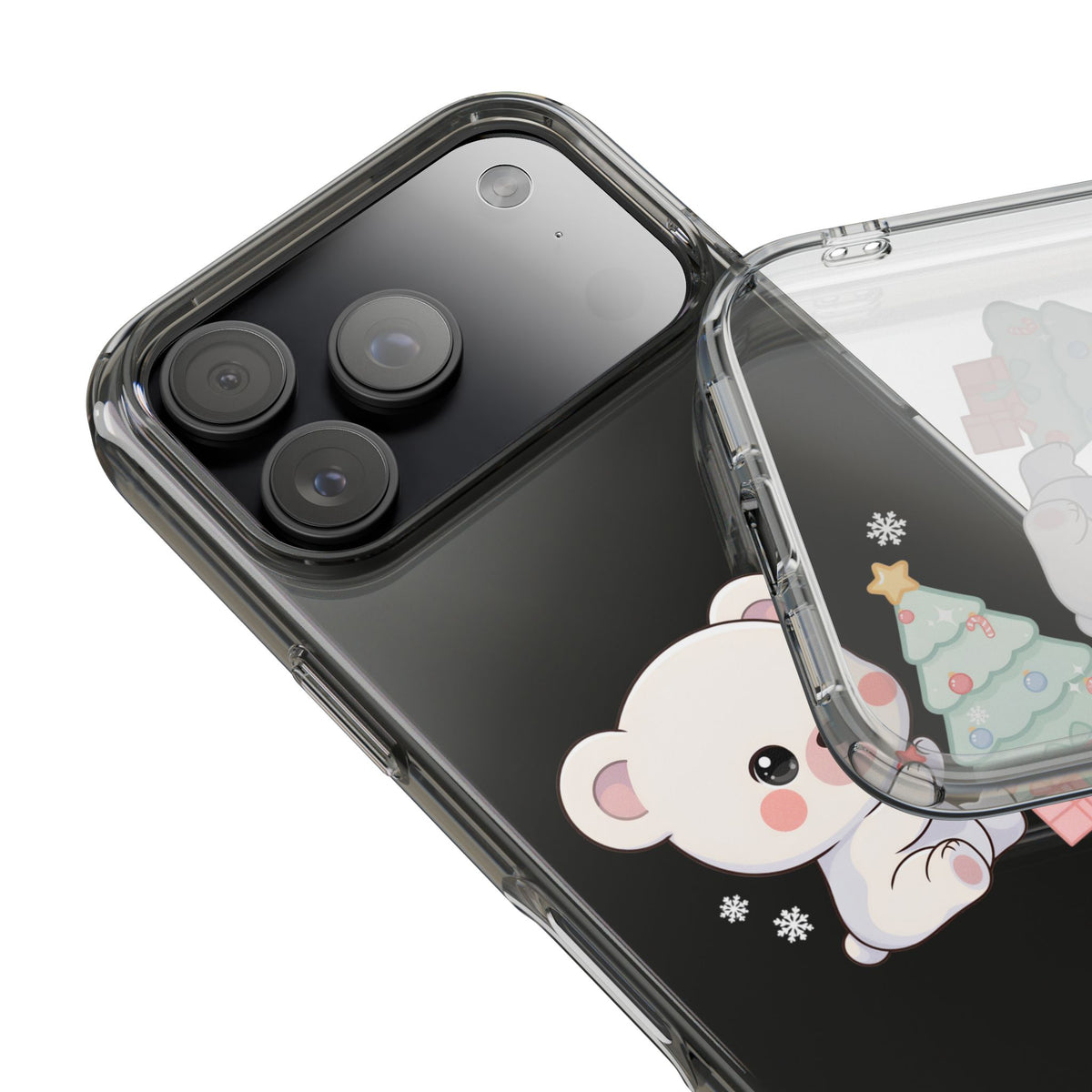 Christmas Polar Bear Phone Case, Kawaii Holiday Accessory